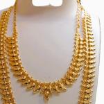 Gold Plated Haram with Necklace Combo @ 1 year Warranty